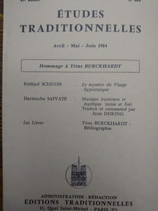 ÉTUDES TRADITIONNELLES. Année 1984 complète. 4 volumes.  Numéros 483, 484, 485, 486. 