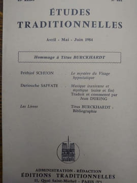 ÉTUDES TRADITIONNELLES. Année 1984 complète. 4 volumes. Numéros 483, 484, 485, 486. . undefined