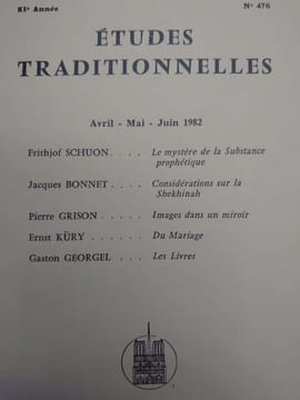 ÉTUDES TRADITIONNELLES. Année 1982 complète. 4 volumes. Numéros 475, 476, 477, 478. . undefined