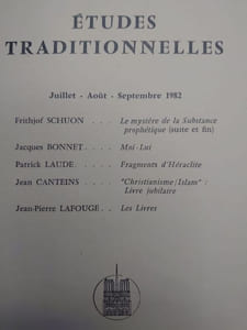 ÉTUDES TRADITIONNELLES. Année 1982 complète. 4 volumes.  Numéros 475, 476, 477, 478. 