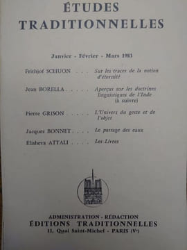 ÉTUDES TRADITIONNELLES. Année 1983 complète. 4 volumes. Numéros 479, 480, 481, 482. . undefined