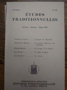 ÉTUDES TRADITIONNELLES. Année 1978 complète. 4 volumes.  Numéros 462, 463, 464, 465. 