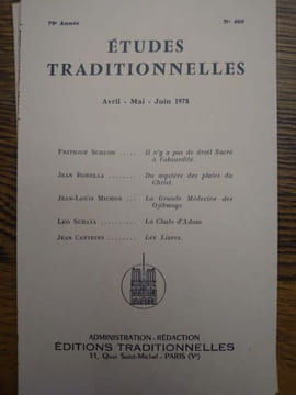 ÉTUDES TRADITIONNELLES. Année 1978 complète. 4 volumes. Numéros 462, 463, 464, 465. . undefined