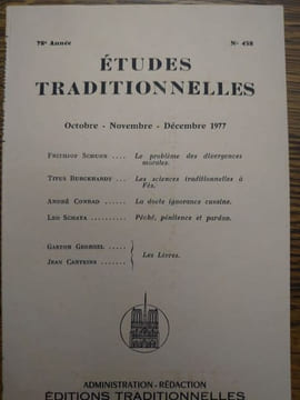ÉTUDES TRADITIONNELLES. Année 1977 complète. 3 volumes. Numéros 455, 456-457, 458. . undefined