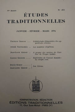 ÉTUDES TRADITIONNELLES. Année 1976 complète. 3 volumes. Numéros 451, 452-453, 454. . undefined