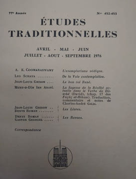 ÉTUDES TRADITIONNELLES. Année 1976 complète. 3 volumes. Numéros 451, 452-453, 454. . undefined