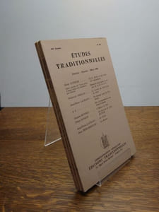 ÉTUDES TRADITIONNELLES. Année 1985 complète. 3 volumes.  Numéros 487, 488, 489-490. 