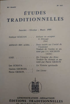 ÉTUDES TRADITIONNELLES. Année 1980 complète. 3 volumes. Numéros 467, 468-469, 470. . undefined
