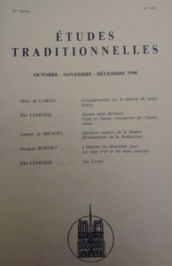 ÉTUDES TRADITIONNELLES. Année 1980 complète. 3 volumes.  Numéros 467, 468-469, 470. 