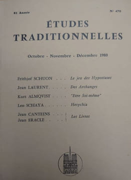 ÉTUDES TRADITIONNELLES. Année 1980 complète. 3 volumes. Numéros 467, 468-469, 470. . undefined