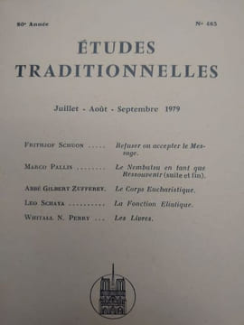 ÉTUDES TRADITIONNELLES. Année 1979 complète. 4 volumes. Numéros 463, 464, 465, 466. . undefined