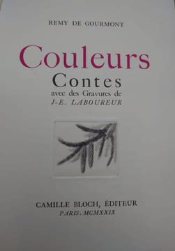 Couleurs. Contes. Illustrés par des gravures de J. E. Laboureur. . GOURMONT Remy de. 