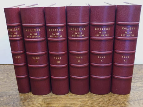 Molière Sa Vie Son Oeuvre 1622 - 1673. Édition complète collationnée sur les premières éditions. Illustrations de Maximilien Vox. Reliure de ...