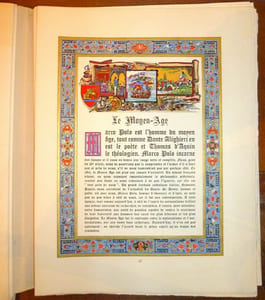 Les merveilleux voyages de Marco Polo. Illustrations, miniatures, lettrines et cadres (bordures) de Jean Gradassi.