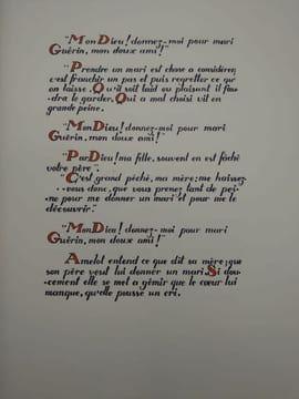 Chansons de toile. Textes traduits par Robert BARROUX. Musique transcrite par Jean de VALOIS. Présentées et imagées par Paul G. KLEIN. . BARROUX ...