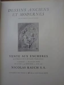 Nicolas Rauch. Genève. Dessins anciens et modernes. 1960.