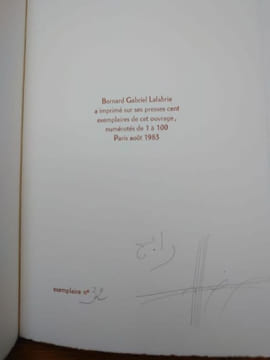 Sept poèmes. Avec un portrait de l'auteur par Bernard Gabriel Lafabrie. . BELAMRI Rabah.