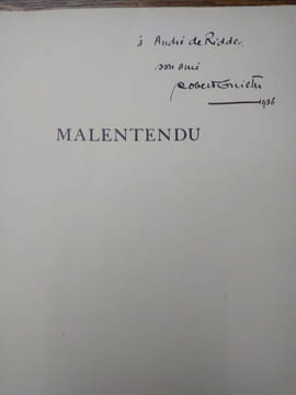 Malentendu. Un dessin de René Guiette. . GUIETTE Robert.