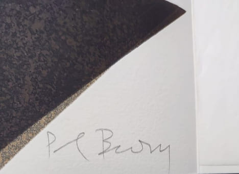 Des idées et des ombres. Un des 7 premiers exemplaires avec un collage original signé de Pol BURY et une suite de 7 gravures supplémentaires, ...