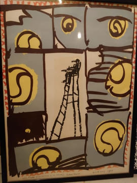 Roland Garros. Épreuve lithographie. . ALECHINSKY.