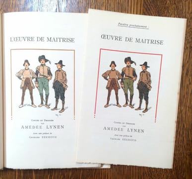L'OEuvre de maîtrise. Contée et dessinée par Amédée Lynen. Avec une préface de Georges Eekhoud.. LYNEN Amédée.