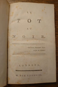 Le pot au noir. 