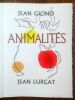 Animalités.. LURCAT GIONO Jean.