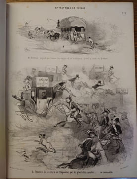 Impressions lithographiques de voyage, suivi de Nouveaux voyages et nouvelles impressions lithographiques, phylosophiques et comiques. . TROTTMAN, ...