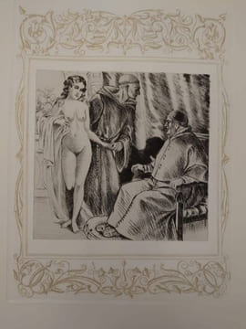 La Vieille Courtisane. Texte et illustrations gravés à l'eau forte par Léon Courbouleix. . JOACHIM DU BELLAY.