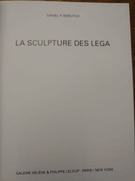 La sculpture des Lega. . BIEBUYCK Daniel P.