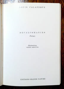 Décalcomanies. Poèmes. Illustrations de Pierre Ardouvin.