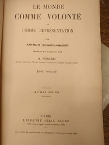 Le monde comme volonté et comme représentation. Traduit en français par A. Burdeau. Septième édition.