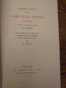 L'Amour en Visites. Nouvelle édition avec une préface de Louis Perceau. Un frontispice gravé et 22 bois originaux de R. Daout. 