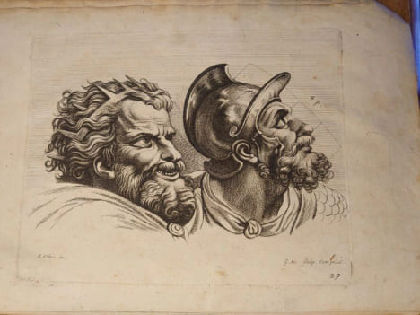 Proportions du corps humain. Extrait des Conférences de l'Académie Royale. 1683. . Testevin. Girard Audran.