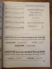 Linotype One-Line. Specimens Type Catalogue.