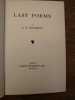 Last Poems. . A.E. HOUSMAN. 