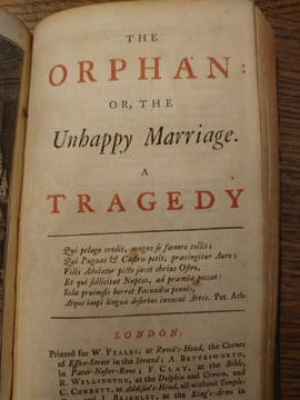 Recueil de quatre pièces de théâtre. Oroonoko, Venice Preserv'd, Orphan et The Unhappy Marriage. . APHRA BEHN. THOMAS OTWAY. JOHN BANKS.