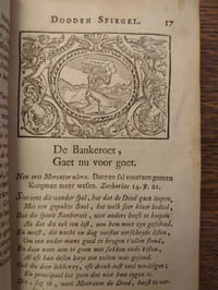 Den algemeynen Dooden Spiegel oft de Kapelle der Dooden, Waer in alle Menschen sich al lacchende of al weenende konnen beschouwen, verciert Met aerdige Historien, Sin-ryke Gedichten, ende Seden-leerende Beeld-schersten. Tweeden Druk.