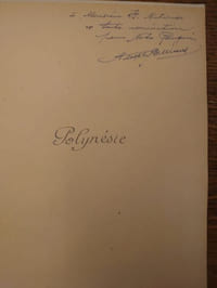 Polynésie. Poèmes. Manuscrit avec envoi et lettre autographe.
