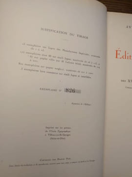 Bibliographie d'Éditions Originales et rares d'Auteurs Français des XVe, XVIe, XVII et XVIIIe siècles. Contenant environ 6000 fac-similés de titres et ...