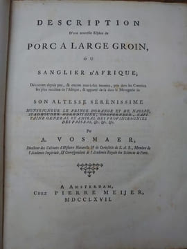 Description d'un recueil exquis d'animaux rares, consistant en quadrupèdes, oiseaux et serpents des Indes orientales et occidentales. Amsterdam: ...