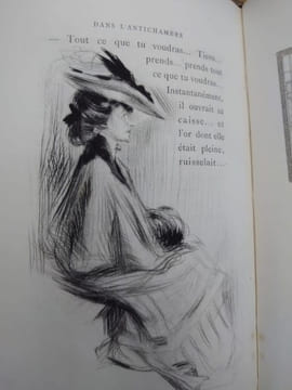 Dans l'antichambre (Histoire d'une minute). Illustrations d'Edgar Chahine. . MIRBEAU, Octave.