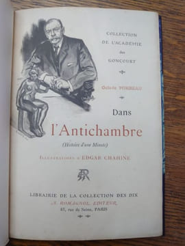 Dans l'antichambre (Histoire d'une minute). Illustrations d'Edgar Chahine. . MIRBEAU, Octave.