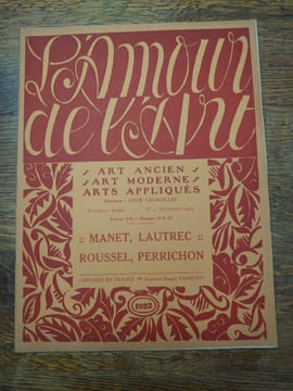 L'Amour de l'Art. Art ancien Art moderne Architecture Arts appliqués. . undefined