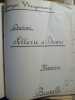 Deux cahiers manuscrits.Dessins, sellerie et divers. Mesures.Mon petit garnisseur. Modèles, mesures, coutures, conseils.. Georges WAEGEMANS. 