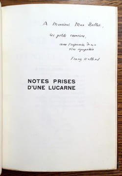 Notes prises d'une lucarne. Édition ornée de 11 dessins inédits d'André Lhote.. HELLENS Franz.
