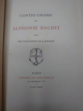 Contes choisis. Avec sept eaux-fortes par E. Burnand. . ALPHONSE DAUDET.