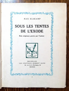 Sous les tentes de l'exode. Bois originaux gravés par l'auteur.