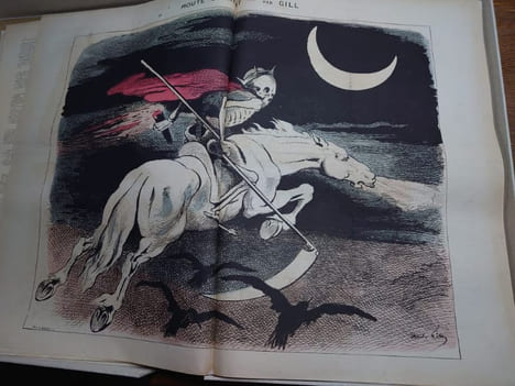 La Lune Rousse 1876 - 1879 du N° 1 au 157. Manquent les numéros 2, 3, 4, 6, 10, 11, 51, 56, 92, 93, 97, 122 à 134, 143 à 156.Soit 120 numéros. . ANDRE ...