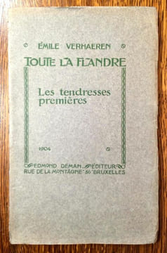 Les Tendresses premières. Toute la Flandre. . VERHAEREN Émile.
